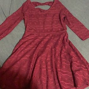 Dark red Xhilaration dress with bow design on back